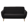 Skandinavischer Sofa 2-/3-sitzig aus Stoff, anthrazitgrau